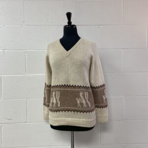 Cream wool camel sweater