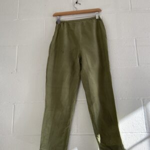 Sage green silk pants