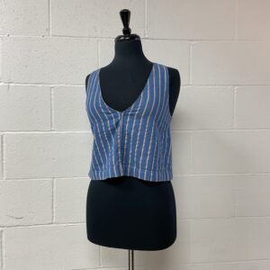 Wilfred free denim stripe crop top