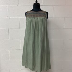 Khaki green shift dress