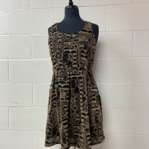 Bedo gold & black metallic dress
