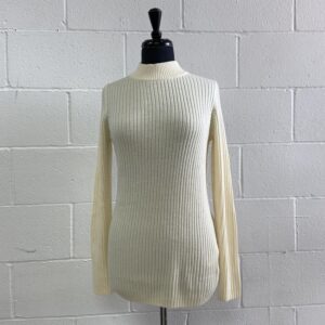 Muji cream knit turtle neck sweater