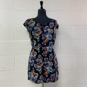 Now black floral play suit