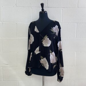 Dynamite black floral top