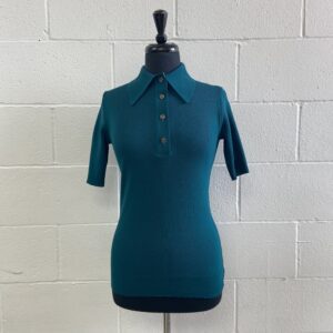 Vintage green collar top