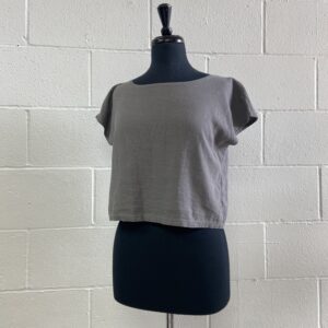 Oak and fort grey crop top